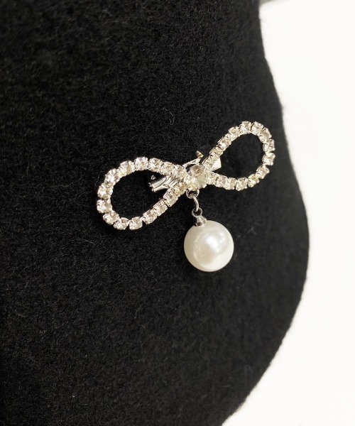 WILLSELECTION（ウィルセレクション）の「リボンブローチ付きウールバケットハット【WILLSELECTION ウィルセレクション】（ハット・レディース・ブラック・FREE）」の7枚目の写真