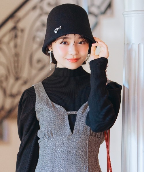 WILLSELECTION（ウィルセレクション）の「リボンブローチ付きウールバケットハット【WILLSELECTION ウィルセレクション】（ハット・レディース・ブラック・FREE）」の12枚目の写真