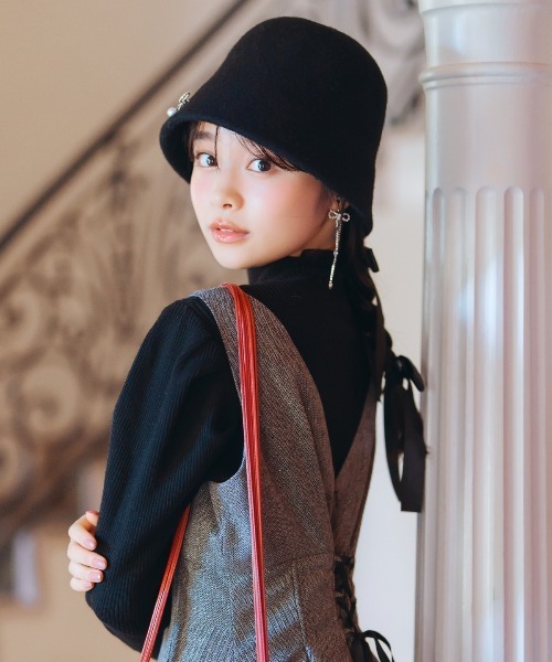 WILLSELECTION（ウィルセレクション）の「リボンブローチ付きウールバケットハット【WILLSELECTION ウィルセレクション】（ハット・レディース・ブラック・FREE）」の13枚目の写真