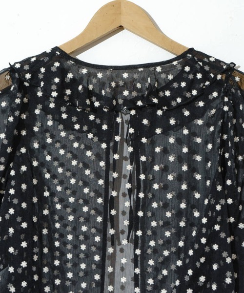 flower(フラワー)の「シアーフラワーブラウス(シャツ/ブラウス・レディース・コーラル/ブラック・FREE)」の16枚目の写真