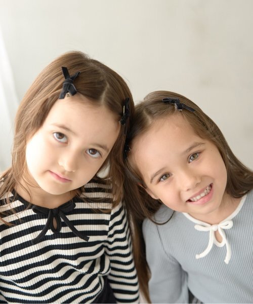 Lycee mine（リセマイン）の「ベロアリボンヘアクリップ6Pセット（バレッタ/ヘアクリップ・キッズ・レッド/ブラック/ピンク/モスグリーン/ブラウン・F）」の9枚目の写真