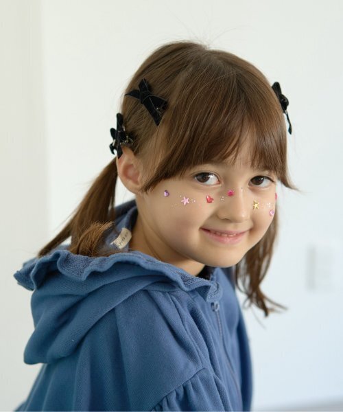 Lycee mine（リセマイン）の「ベロアリボンヘアクリップ6Pセット（バレッタ/ヘアクリップ・キッズ・レッド/ブラック/ピンク/モスグリーン/ブラウン・F）」の10枚目の写真