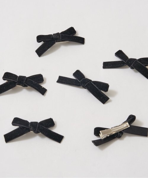 Lycee mine（リセマイン）の「ベロアリボンヘアクリップ6Pセット（バレッタ/ヘアクリップ・キッズ・レッド/ブラック/ピンク/モスグリーン/ブラウン・F）」の16枚目の写真
