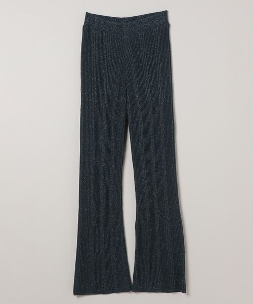 ❥cocora リブレギンスパンツ　ニット　ブルー JEANASIS（ジーナシス）の「ラメリブニットパンツ/146389