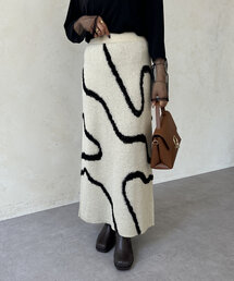 Thevon | ラインジャガードニットナロースカート(スカート)