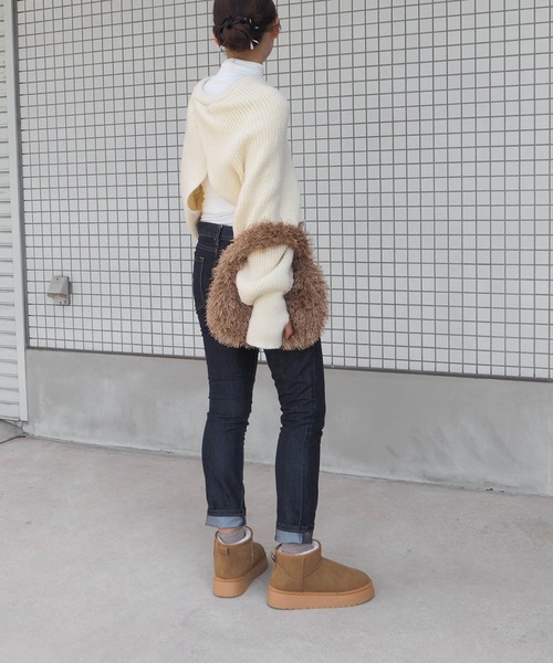 minia（ミニア）の「フェザーバッグ（ハンドバッグ・レディース・ブラック/ブラウン/イエロー・FREE）」の7枚目の写真