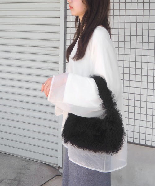 minia（ミニア）の「フェザーバッグ（ハンドバッグ・レディース・ブラック/ブラウン/イエロー・FREE）」の14枚目の写真