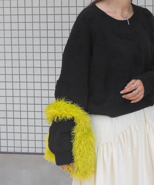 minia（ミニア）の「フェザーバッグ（ハンドバッグ・レディース・ブラック/ブラウン/イエロー・FREE）」の8枚目の写真