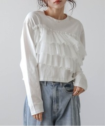 フリルチュールロングTシャツ