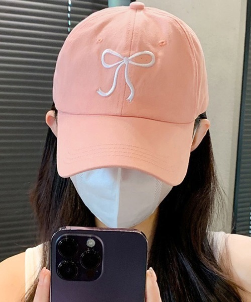 Futier land（フューティアランド）の「リボン刺繍キャップ/帽子（キャップ・レディース・グレー/ピンク/アイボリー/ブラック・FREE）」の21枚目の写真