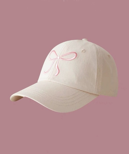 Futier land（フューティアランド）の「リボン刺繍キャップ/帽子（キャップ・レディース・グレー/ピンク/アイボリー/ブラック・FREE）」の17枚目の写真