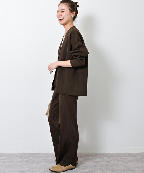 JOURNAL STANDARD relume（ジャーナルスタンダード　レリューム）の「《追加》ウォッシャブルストレッチニットリブパンツ（その他パンツ・レディース・ライトグレー/ブラウン・FREE）」の21枚目の写真