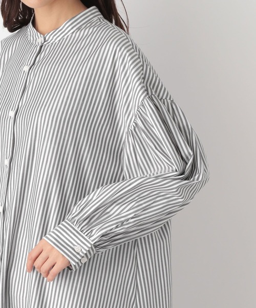 セール】お手入れらくらくアソート柄シャツワンピース/132432