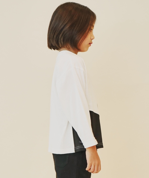 THE SHOP TK （ザ ショップ ティーケー ）の「【100－160】ブロッキング長袖カットソー/洗濯機OK（Tシャツ/カットソー・キッズ・ホワイト系7/ネイビー系4・10/11/12/13/14/15 /16）」の7枚目の写真