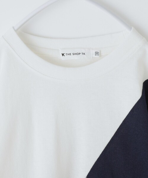 THE SHOP TK （ザ ショップ ティーケー ）の「【100－160】ブロッキング長袖カットソー/洗濯機OK（Tシャツ/カットソー・キッズ・ホワイト系7/ネイビー系4・10/11/12/13/14/15 /16）」の12枚目の写真