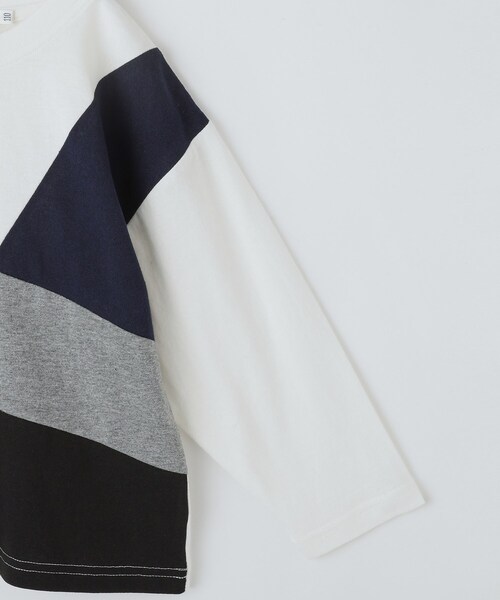 THE SHOP TK （ザ ショップ ティーケー ）の「【100－160】ブロッキング長袖カットソー/洗濯機OK（Tシャツ/カットソー・キッズ・ホワイト系7/ネイビー系4・10/11/12/13/14/15 /16）」の13枚目の写真