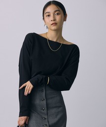 ボートネックニュアンスプルオーバー