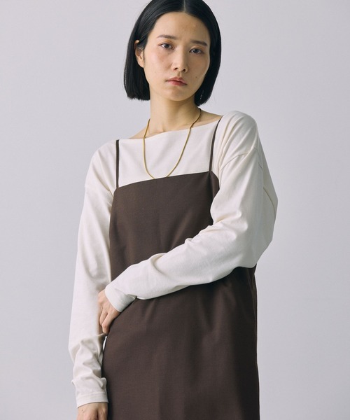 セール】ボートネックニュアンスプルオーバー（Tシャツ
