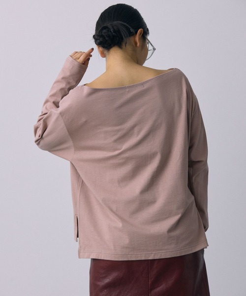 BABYLONE(バビロン)の「ボートネックニュアンスプルオーバー(Tシャツ/カットソー・レディース・オフホワイト/サーモンピンク/その他/ブラック・フリー)」の13枚目の写真