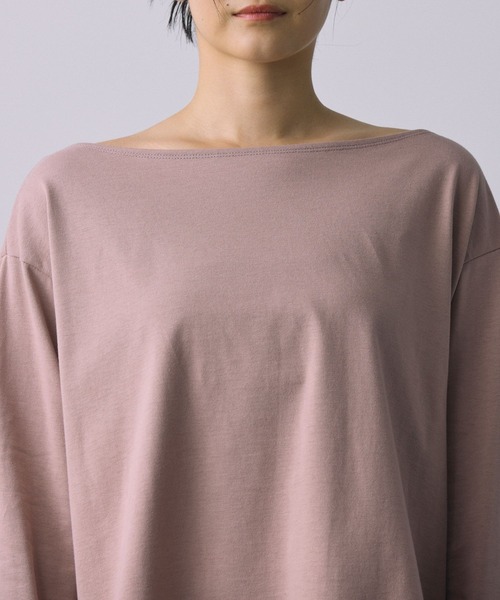 セール】ボートネックニュアンスプルオーバー（Tシャツ/カットソー