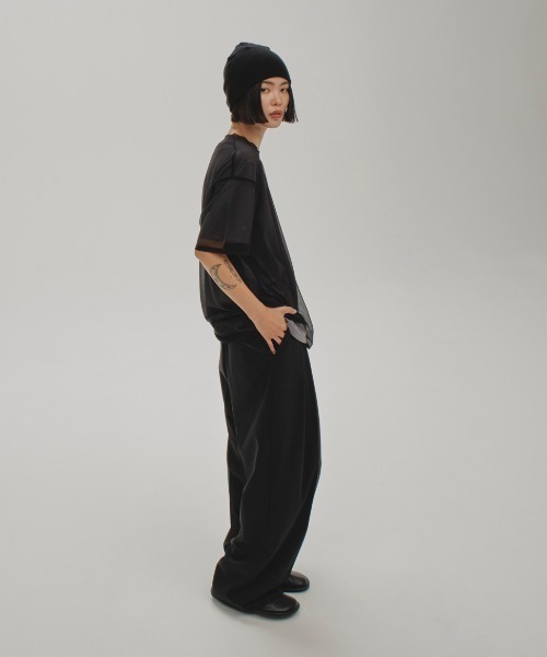 TODAYFUL（トゥデイフル）の「Halfsleeve Sheer T-shirts（Tシャツ/カットソー・レディース・オフホワイト/ブラック/イエロー系その他・FREE）」の4枚目の写真