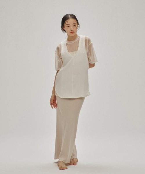 TODAYFUL（トゥデイフル）の「Halfsleeve Sheer T-shirts（Tシャツ/カットソー・レディース・オフホワイト/ブラック/イエロー系その他・FREE）」の5枚目の写真