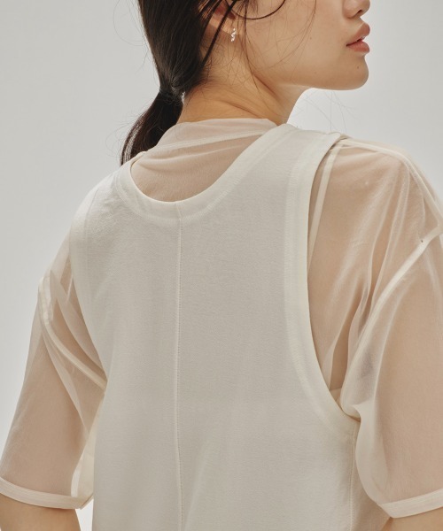 セール】Halfsleeve Sheer T-shirts（Tシャツ/カットソー