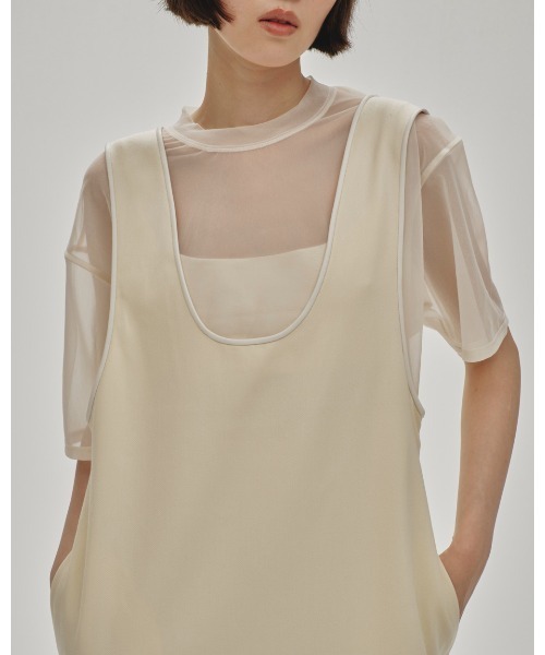TODAYFUL（トゥデイフル）の「Halfsleeve Sheer T-shirts（Tシャツ/カットソー・レディース・オフホワイト/ブラック/イエロー系その他・FREE）」の10枚目の写真