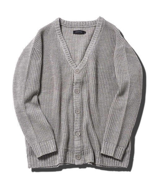 jiggys shop(ジギーズショップ)の「畦編みルーズシルエットウォッシャブルニットカーディガン(カーディガン/ボレロ・メンズ・ブラック/グレー系その他/ミックスグレー・X-LARGE/LARGE/MEDIUM)」の12枚目の写真
