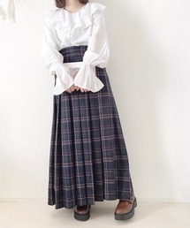 ネイビーチェックスカート