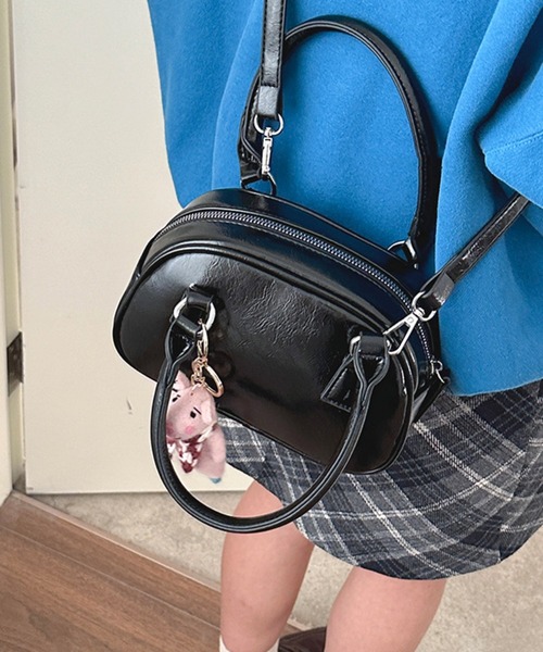 HALEY PESCA（ヘーリーペスカ）の「HALEY PESCA/2Way コンパクト　ミニボストンバッグ（ボストンバッグ・レディース・ブラウン/レッド/ブラック・FREE）」の5枚目の写真