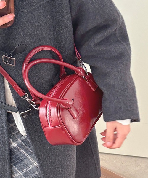 HALEY PESCA（ヘーリーペスカ）の「HALEY PESCA/2Way コンパクト　ミニボストンバッグ（ボストンバッグ・レディース・ブラウン/レッド/ブラック・FREE）」の14枚目の写真