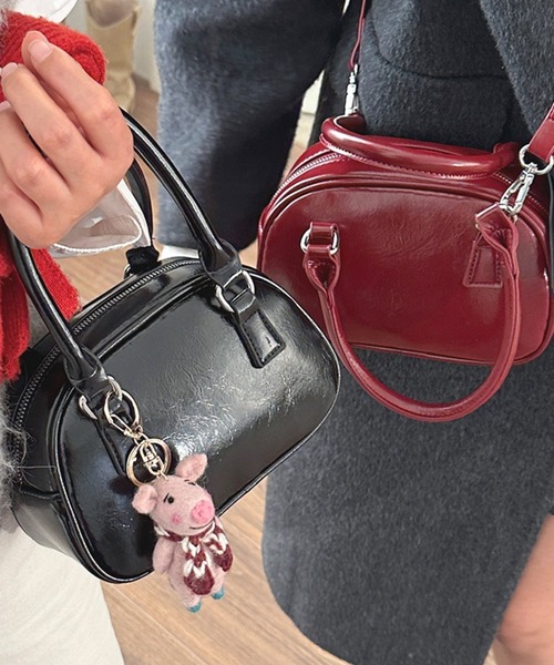 HALEY PESCA（ヘーリーペスカ）の「HALEY PESCA/2Way コンパクト　ミニボストンバッグ（ボストンバッグ・レディース・ブラウン/レッド/ブラック・FREE）」の15枚目の写真