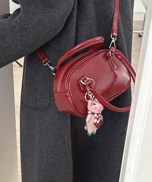 HALEY PESCA（ヘーリーペスカ）の「HALEY PESCA/2Way コンパクト　ミニボストンバッグ（ボストンバッグ・レディース・ブラウン/レッド/ブラック・FREE）」の17枚目の写真