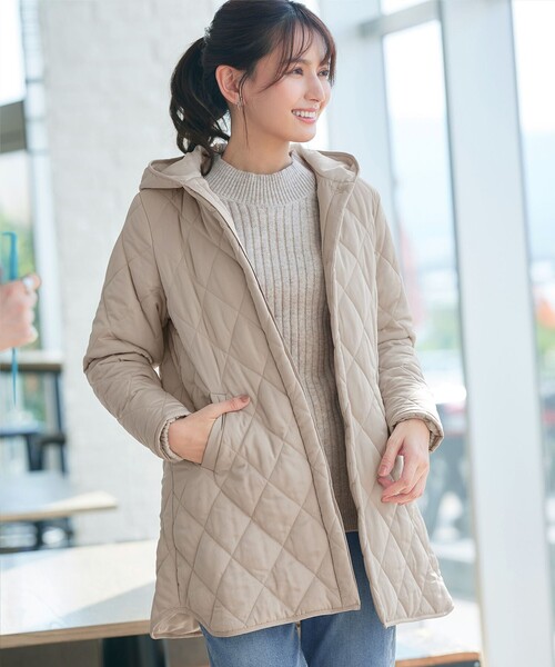 安田美沙子さん着用】中綿キルティングコート（その他アウター