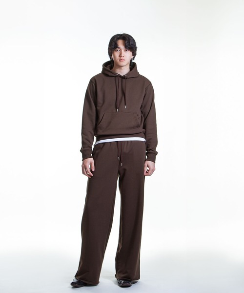 ZIP FIVE -White Line-(ジップファイブホワイトライン)の「【White Line】 裏毛 コンパクト プルパーカー / 短丈 パーカー(パーカー・メンズ・ブラック/チョコ/杢グレー/ブルー/レッド・MEDIUM/LARGE/X-LARGE)」の18枚目の写真