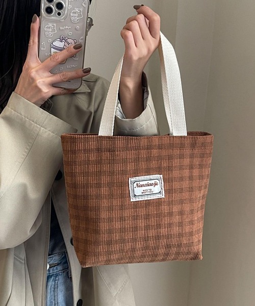 Mignonjour/チェック柄ミニトートバッグ M2577（トートバッグ