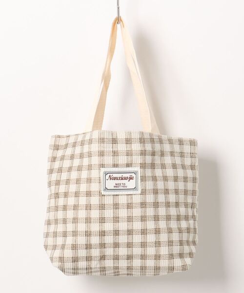 Mignonjour(ミニョンジュール)の「Mignonjour/チェック柄ミニトートバッグ M2577(トートバッグ・レディース・グレー/ブラウン/ホワイト/ベージュ・FREE)」の16枚目の写真