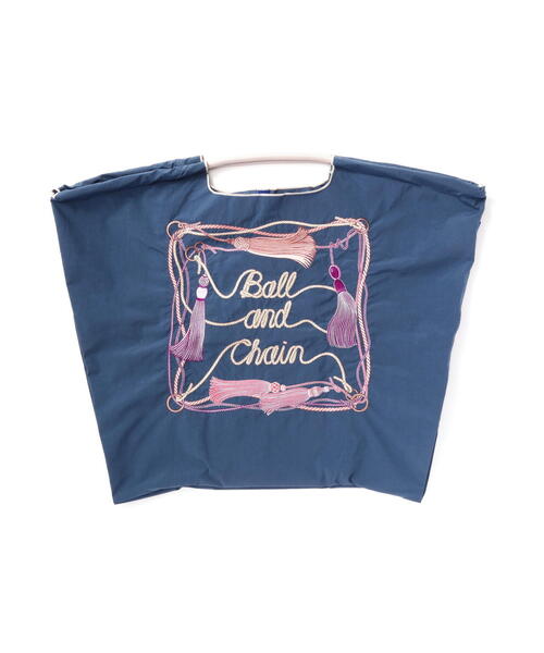 Ball&Chain(ボールアンドチェーン)の「Ball&Chain(ボールアンドチェーン) Tasseles/Lサイズ(エコバッグ/サブバッグ・レディース・ベージュ/オレンジ/ネイビー・F)」の11枚目の写真