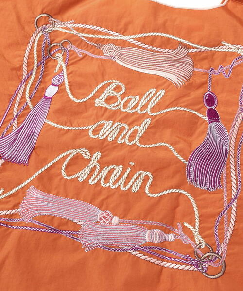 Ball&Chain(ボールアンドチェーン)の「Ball&Chain(ボールアンドチェーン) Tasseles/Lサイズ(エコバッグ/サブバッグ・レディース・ベージュ/オレンジ/ネイビー・F)」の7枚目の写真