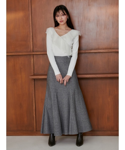 SNIDEL（スナイデル）の「Sustainableカシュクールチュールニットプル