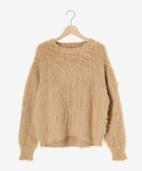 le.coeur blanc（ルクールブラン）の「ブークレウェーブシャギーニット（ニット/セーター・レディース・キャメル/ライトベージュ/ブルー・38）」の9枚目の写真