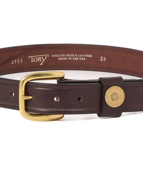 TORY LEATHER(トリーレザー)の「【TORY LEATHER】SPORTSMANS DREAM-A BELT WITH A GENUINE SHORT SHELL ON THE KEEPER(ベルト・メンズ・ブラウン系1/ブラウン系2・30inch)」の5枚目の写真