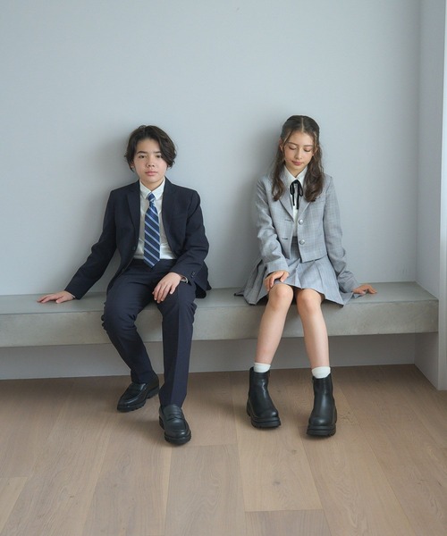 GLOBAL WORK（グローバルワーク）の「イージーケア/ショートジャケット/213911（テーラードジャケット・キッズ・ブラック/グレー系その他・150cm/160cm）」の13枚目の写真