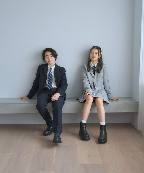 GLOBAL WORK（グローバルワーク）の「イージーケア/ショートジャケット/213911（テーラードジャケット・キッズ・ブラック/グレー系その他・150cm/160cm）」の15枚目の写真