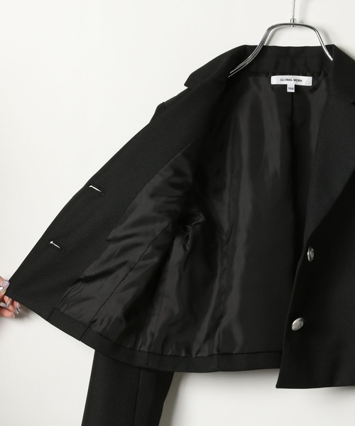 GLOBAL WORK（グローバルワーク）の「イージーケア/ショートジャケット/213911（テーラードジャケット・キッズ・ブラック/グレー系その他・150cm/160cm）」の10枚目の写真