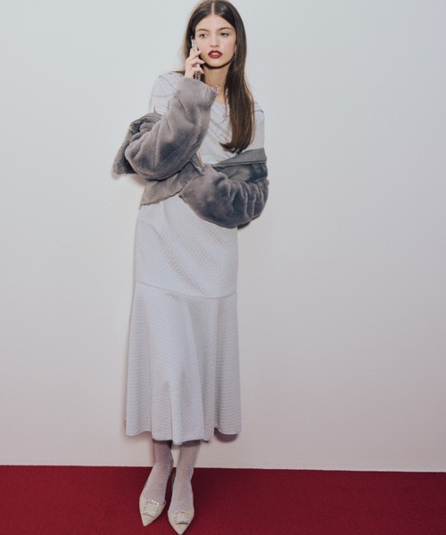 CELFORD（セルフォード）の「マテリアルカシュクールワンピース