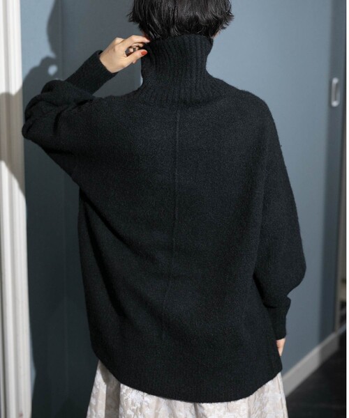 セール】ミドルゲージハイネックニット【洗濯機洗い可】（ニット