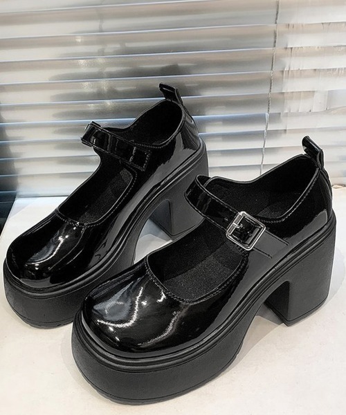 Miniministore(ミニミニストア)の「厚底ローファー 韓国風ストラップパンプス(ローファー・レディース・ブラック系1/ブラック系2・22.5cm/23.0cm/23.5cm/24.0cm/24.5cm)」の16枚目の写真
