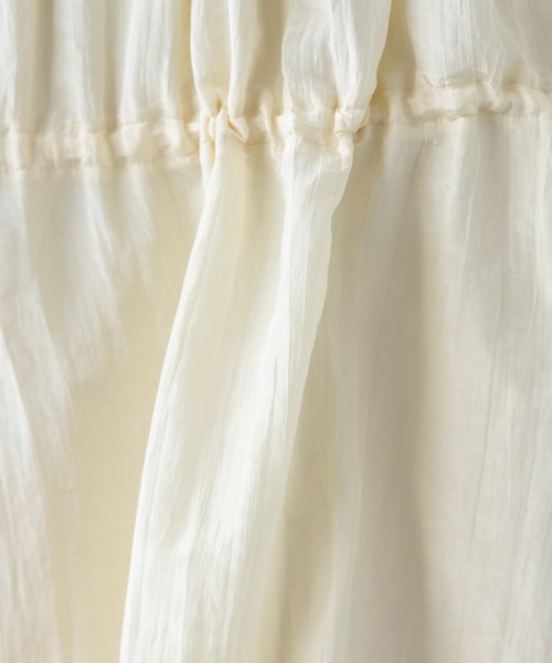 RAGEBLUE（レイジブルー）の「リボンティアード/ワッシャーサテンフレアスカート（スカート・レディース・ブラック/オフホワイト・FREE）」の22枚目の写真